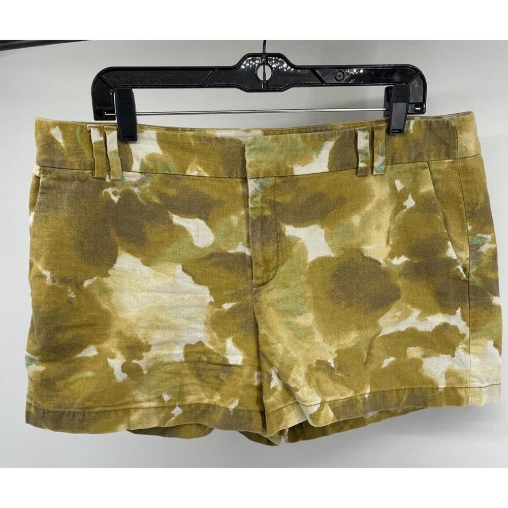 Ann Taylor Loft Shorts‎ Women's 12 Linen Blend Tie Dye Artsy Festival